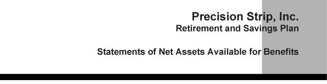 (Statement of net assets)
