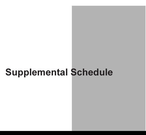 (Supplemental Schedule)